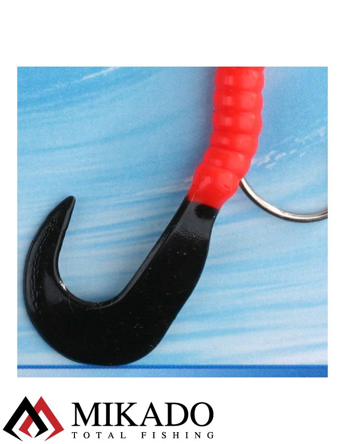 Морская оснастка Mikado PILK TWIST RIG 5.5см, крючок № 4/0 (RED/BLACK)