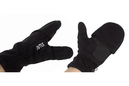 Перчатки NTLS Fleece gloves windproof с клапаном  цв. dark blue р-р.  M/L